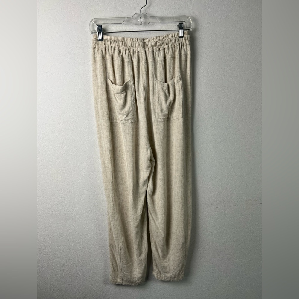 Meomua Linen Cotton Blend Tapered Leg Pant - Picture 2 of 14